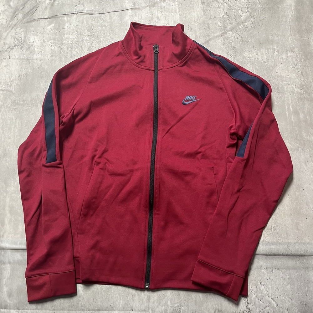 Red Nike Tech Zip Up Hoodie Jacket Size Medium Women's Streetwear Y2k